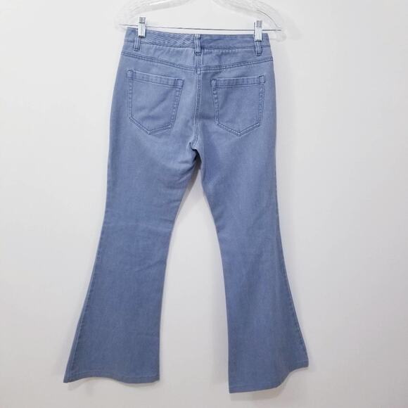 Theory Light Blue Flare Jeans - Picture 3 of 9